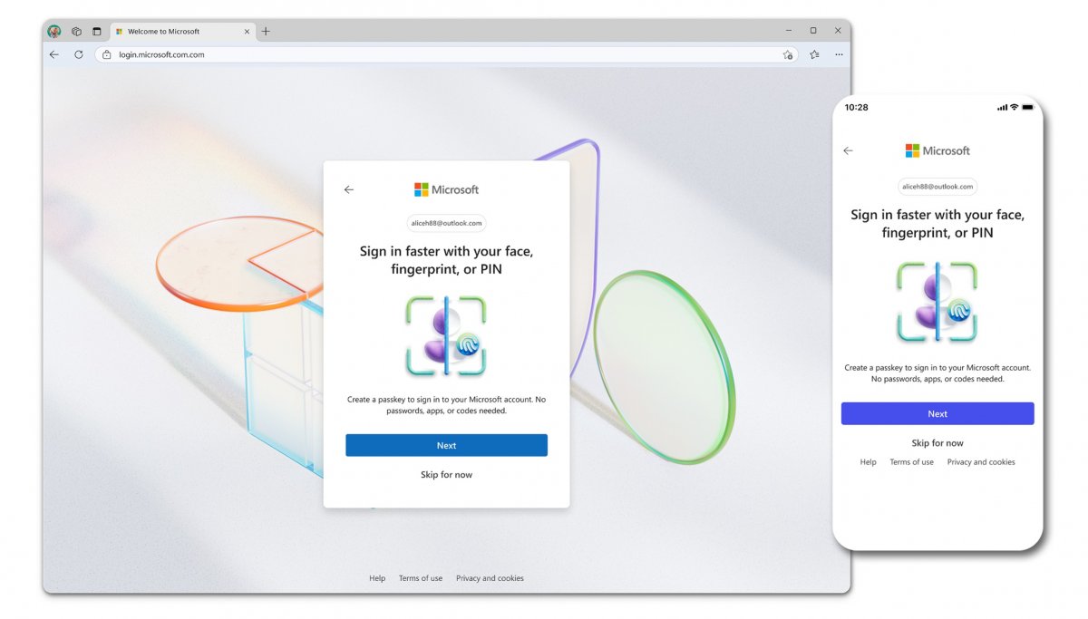 Passkeys: Microsoft presses new customers registration without a password