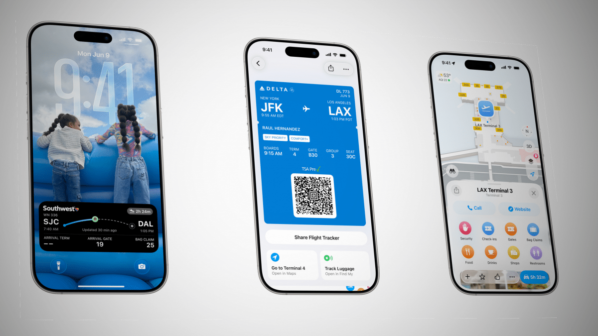 Improvements for flights with the iPhone: Apple Wallet Sherlockt Flighty