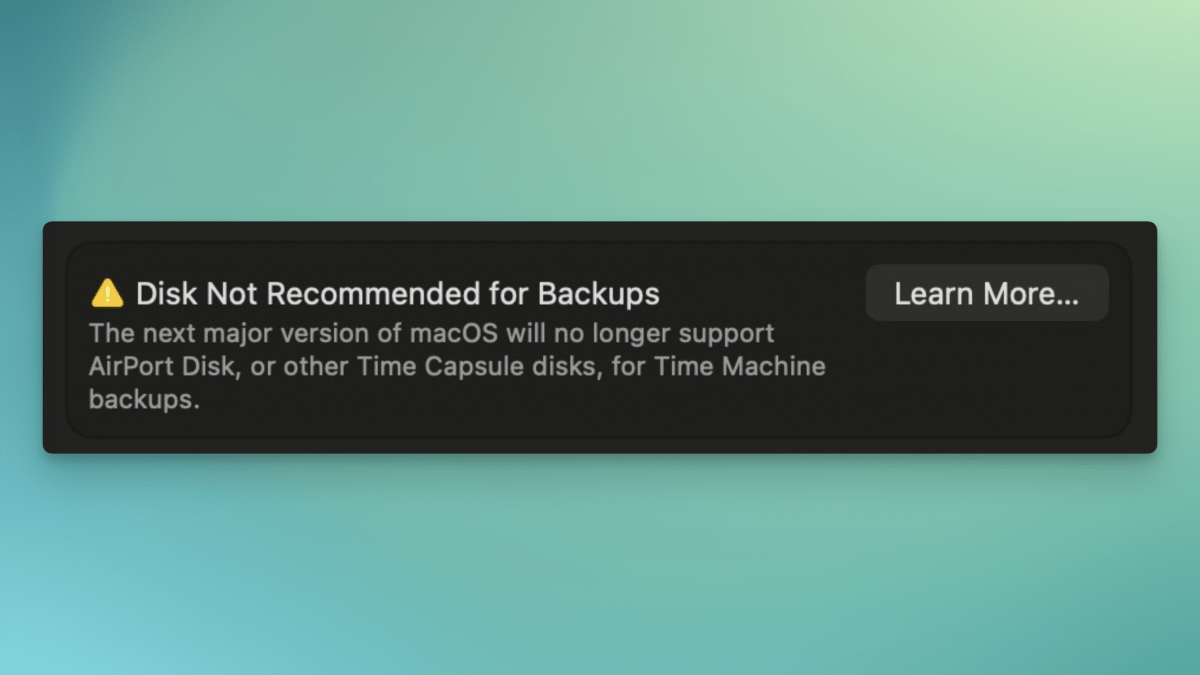 MacOS overwhelmed turns Time Capsule support