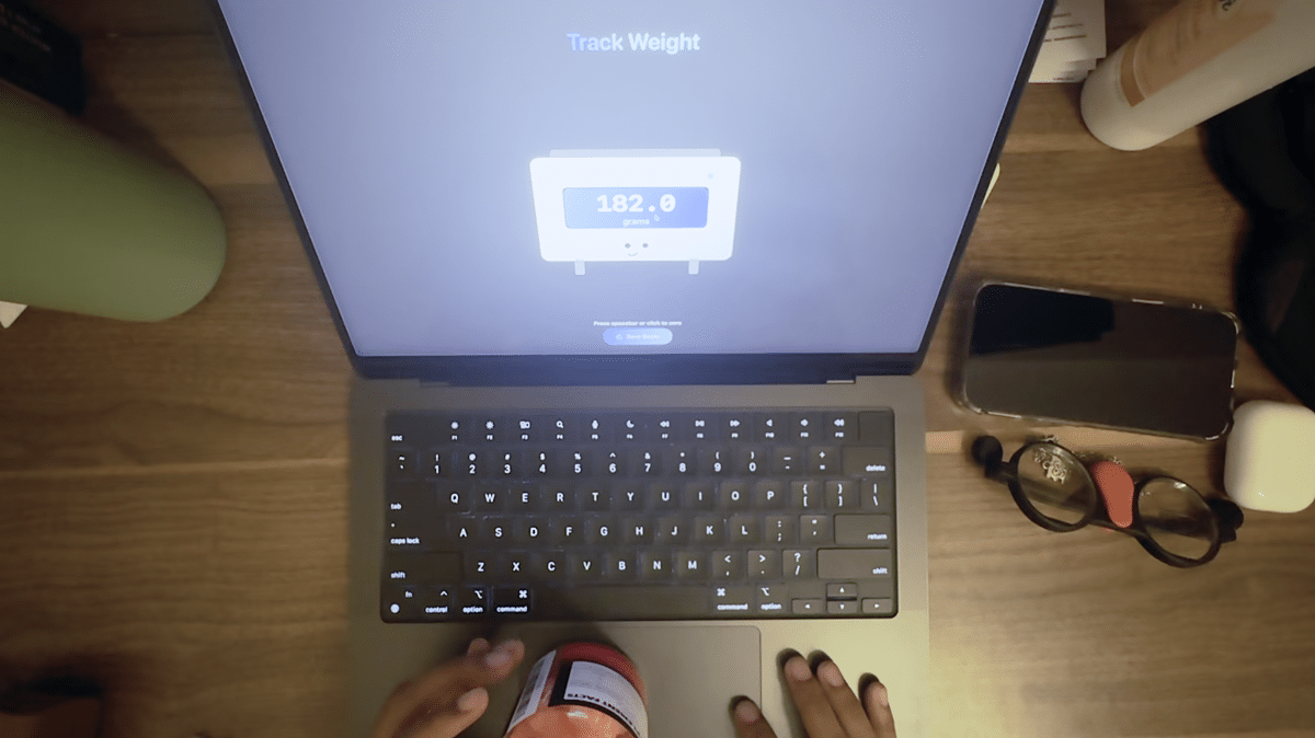 MacBook trackpad: Exactly enough to be a scale