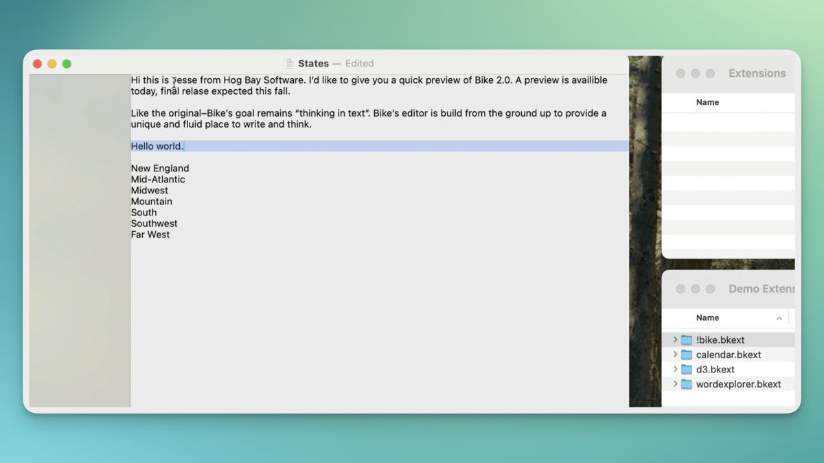 MacOS outliner bike gets a big update