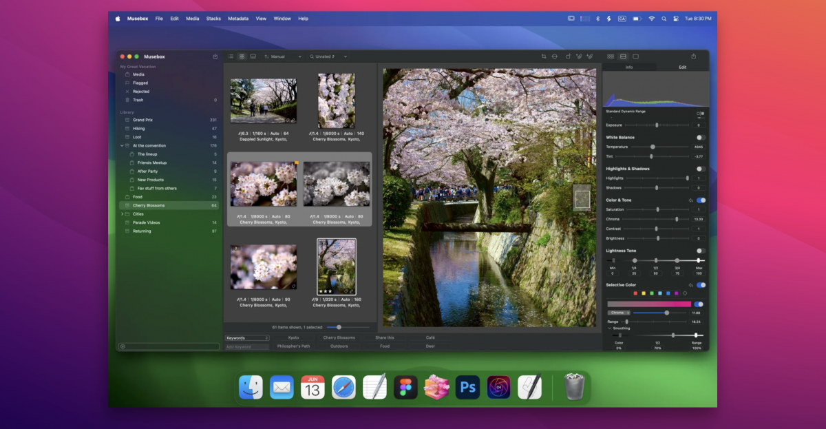 With muse through your own photos: Musebox for the Mac in the test