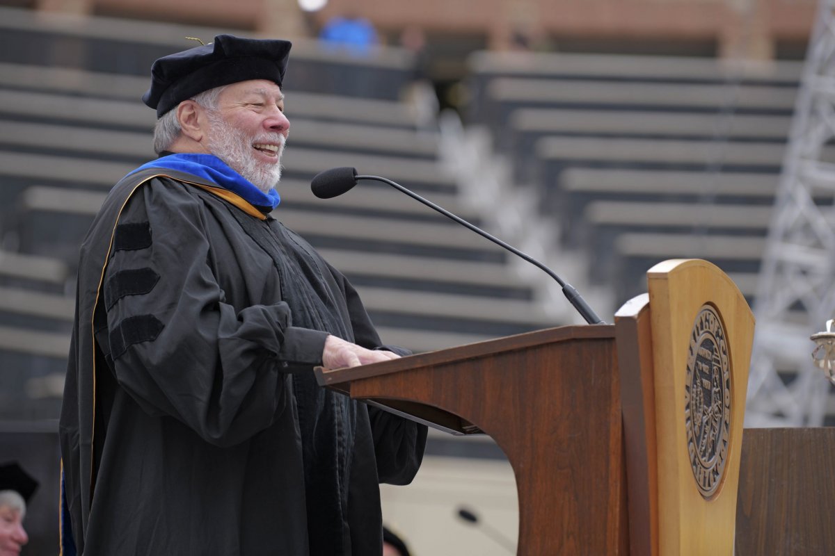 For the 75th by Steve Wozniak: short high flight, a crash, but always on top